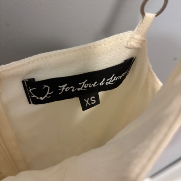 For Love And Lemons Cream Fringe Mini Dress XS - Picture 5 of 8